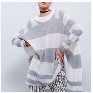 Free People Lafayette Striped Poncho